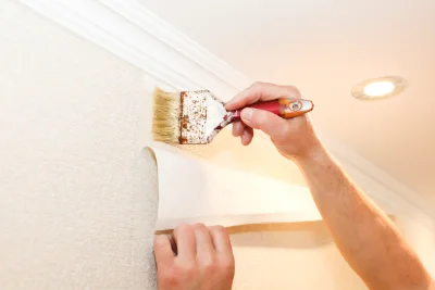 Pose de papier peint à Uzan — revêtements muraux et toiles de verre